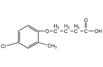4-(4-chloro-2-methylphenoxy)butyric acid structural formula